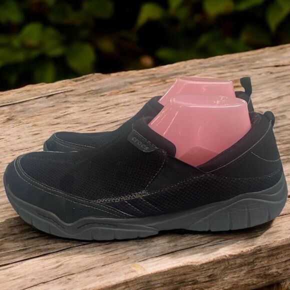 Crocs Swiftwater Mesh Moc Slip On shoes Men's Black Size 7/8 - Picture 5 of 10